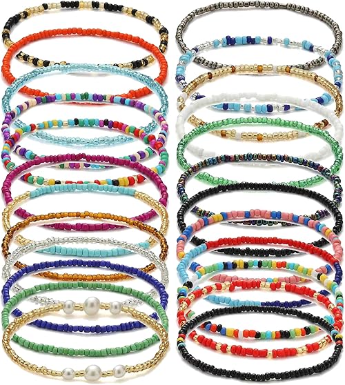 Beaded Anklet Set
