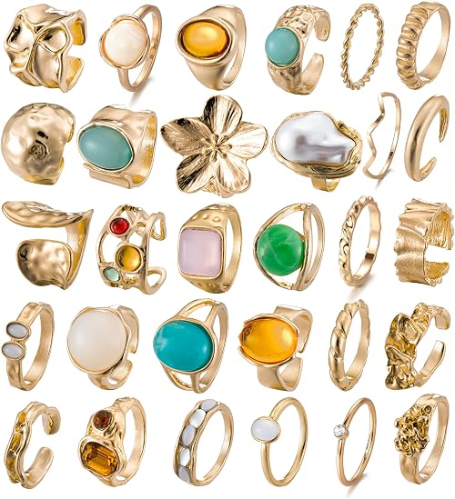 Crystal Stackable Ring Set