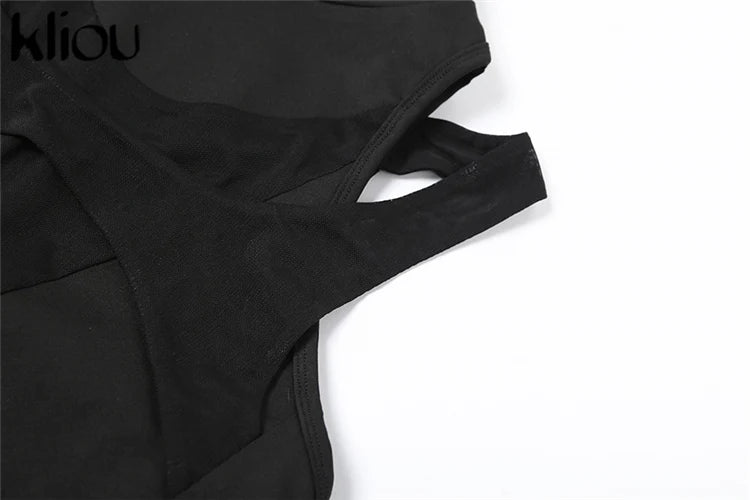 Y2K Mesh Biker Shorts Top