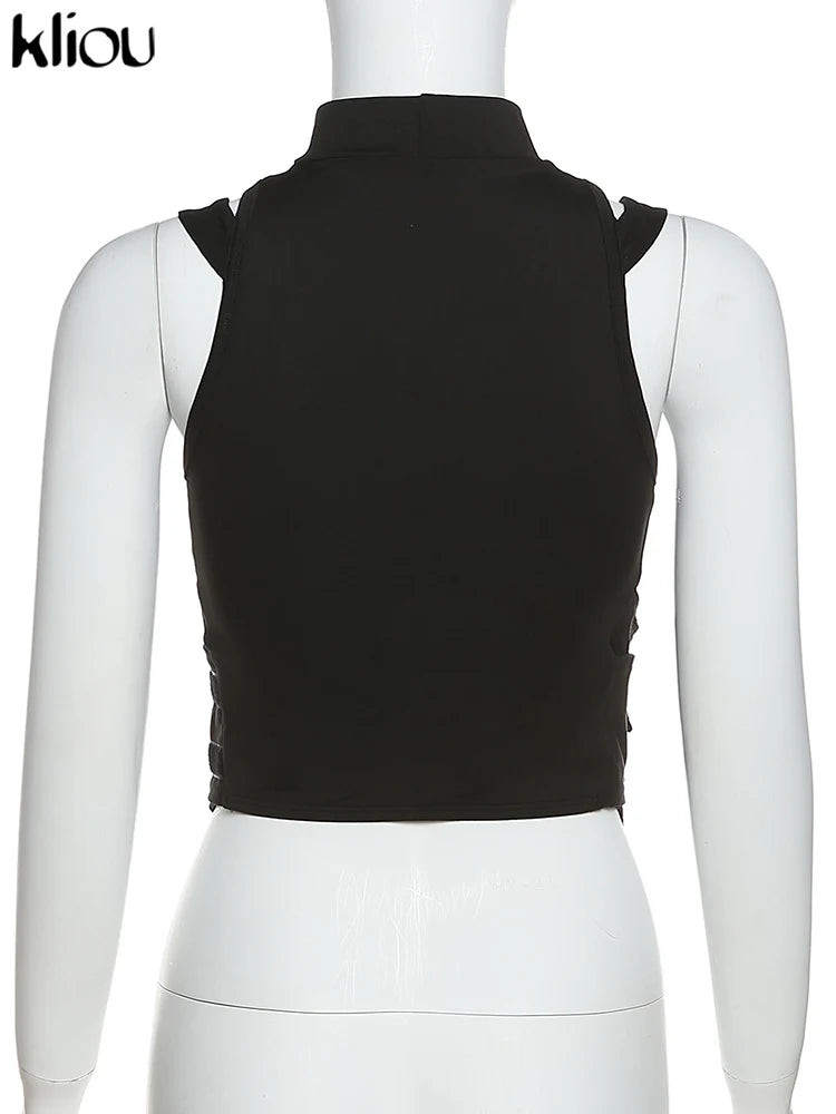Y2K Mesh Biker Shorts Top