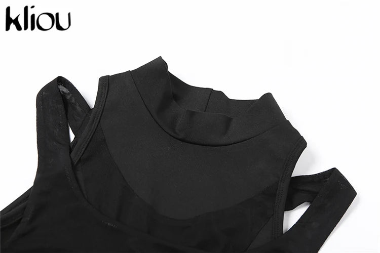 Y2K Mesh Biker Shorts Top