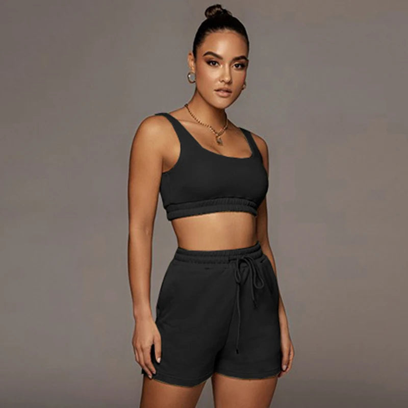 Crop Top and Shorts Set