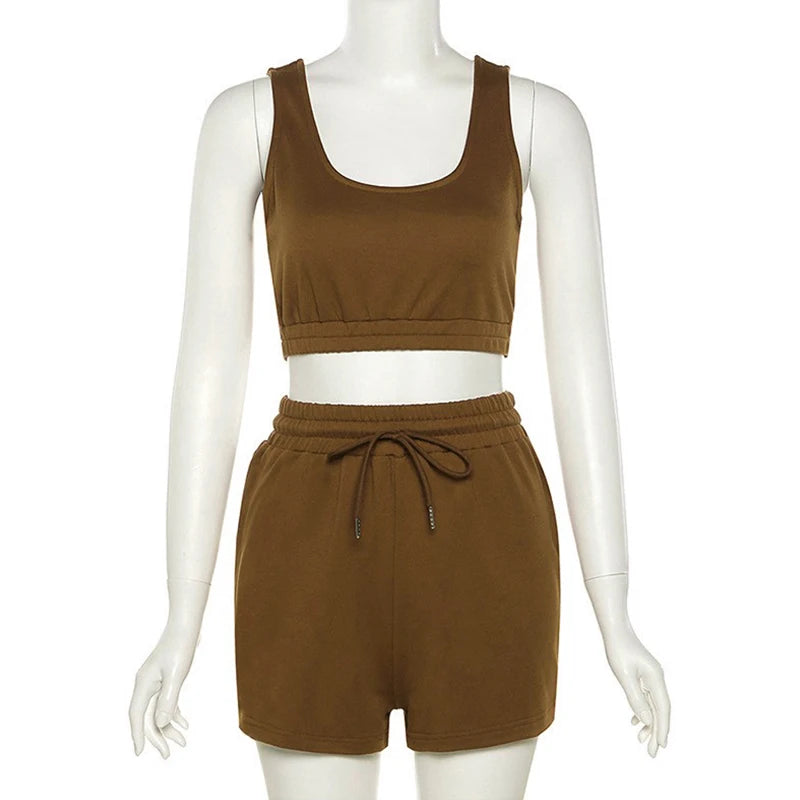 Crop Top and Shorts Set