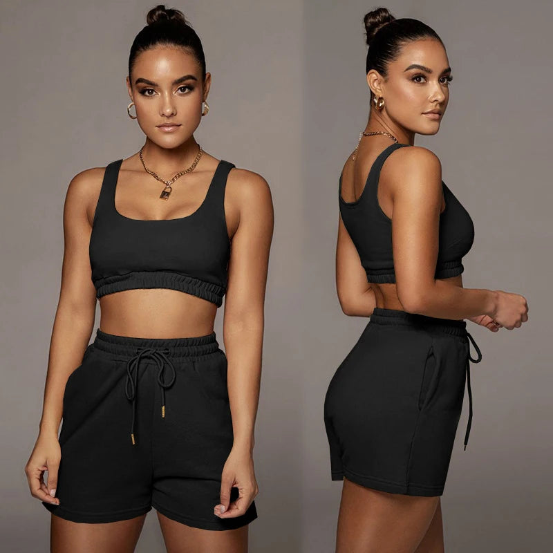 Crop Top and Shorts Set