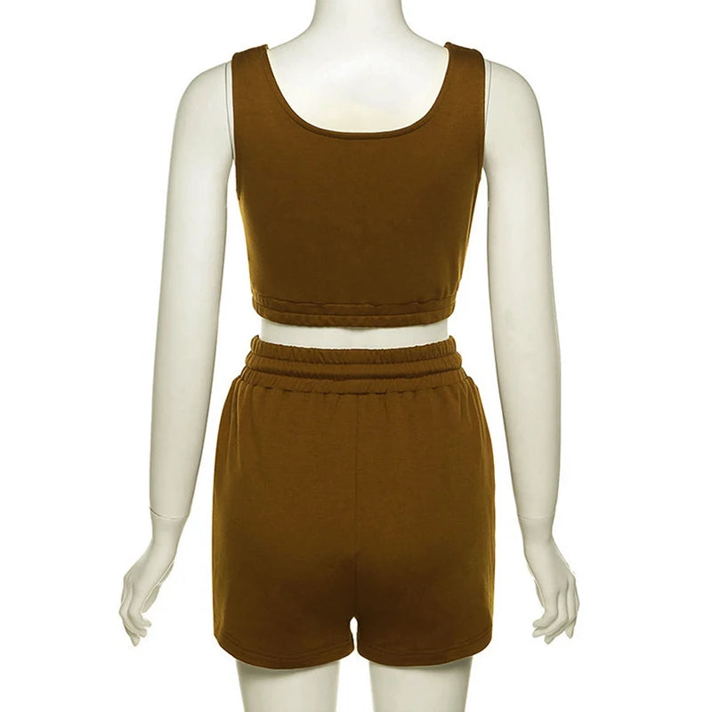 Crop Top and Shorts Set