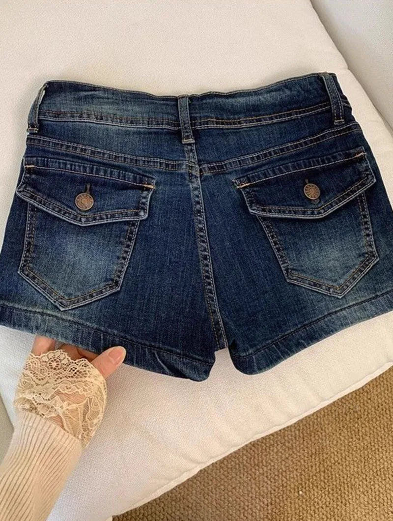 Women's Low-Waist Denim Shorts