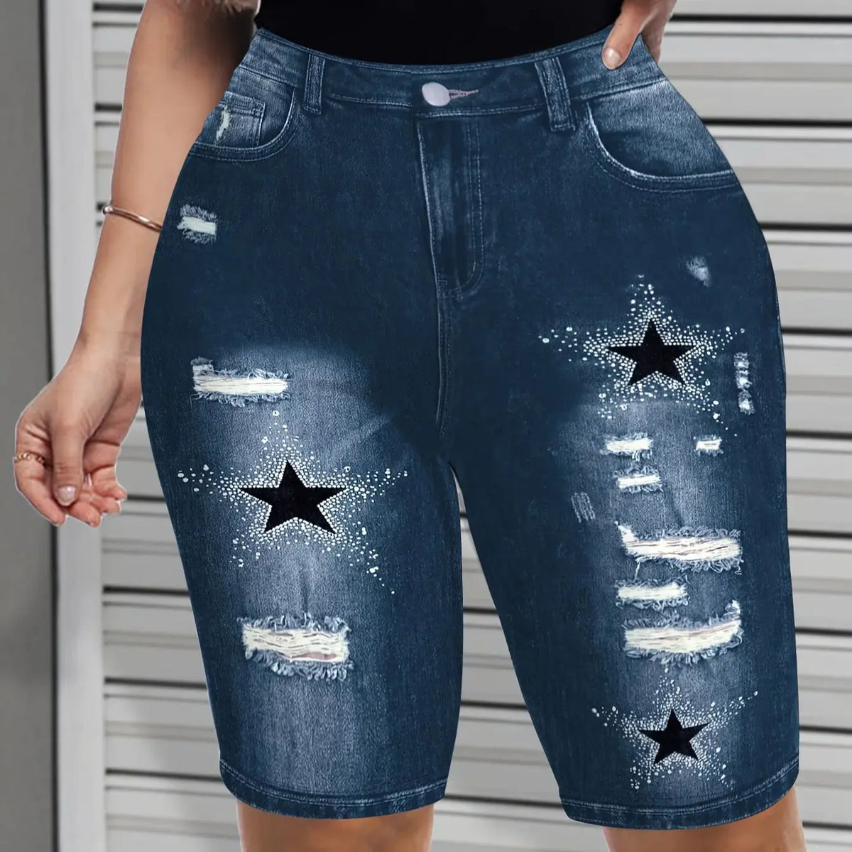 Y2K Star Print Biker Shorts
