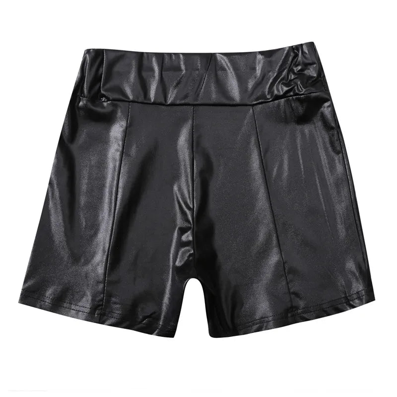 Shiny PU Leather Shorts