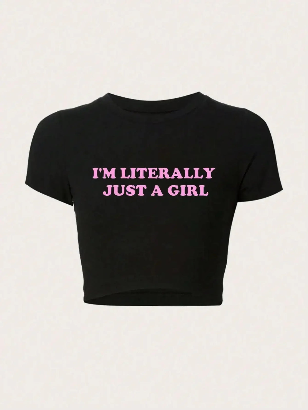 Women's Letter Print Crop T-Shirt