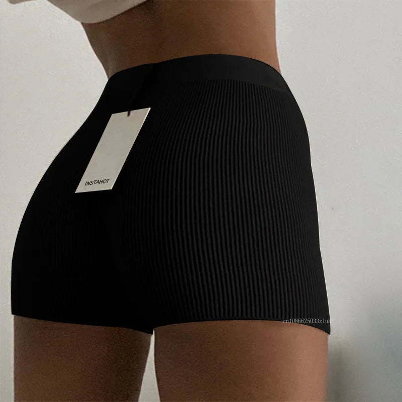 Women's High Waist Cotton Shorts