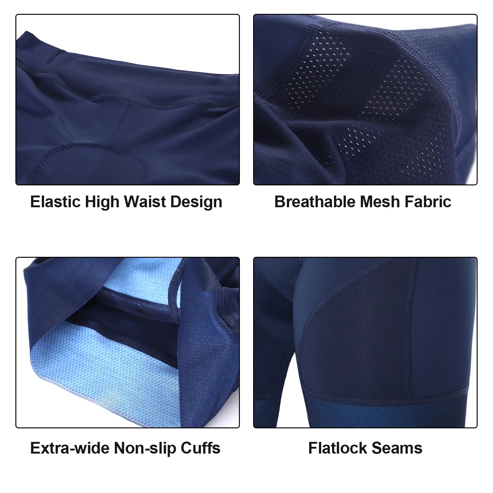 Women's High Waist Padded Bike Shorts