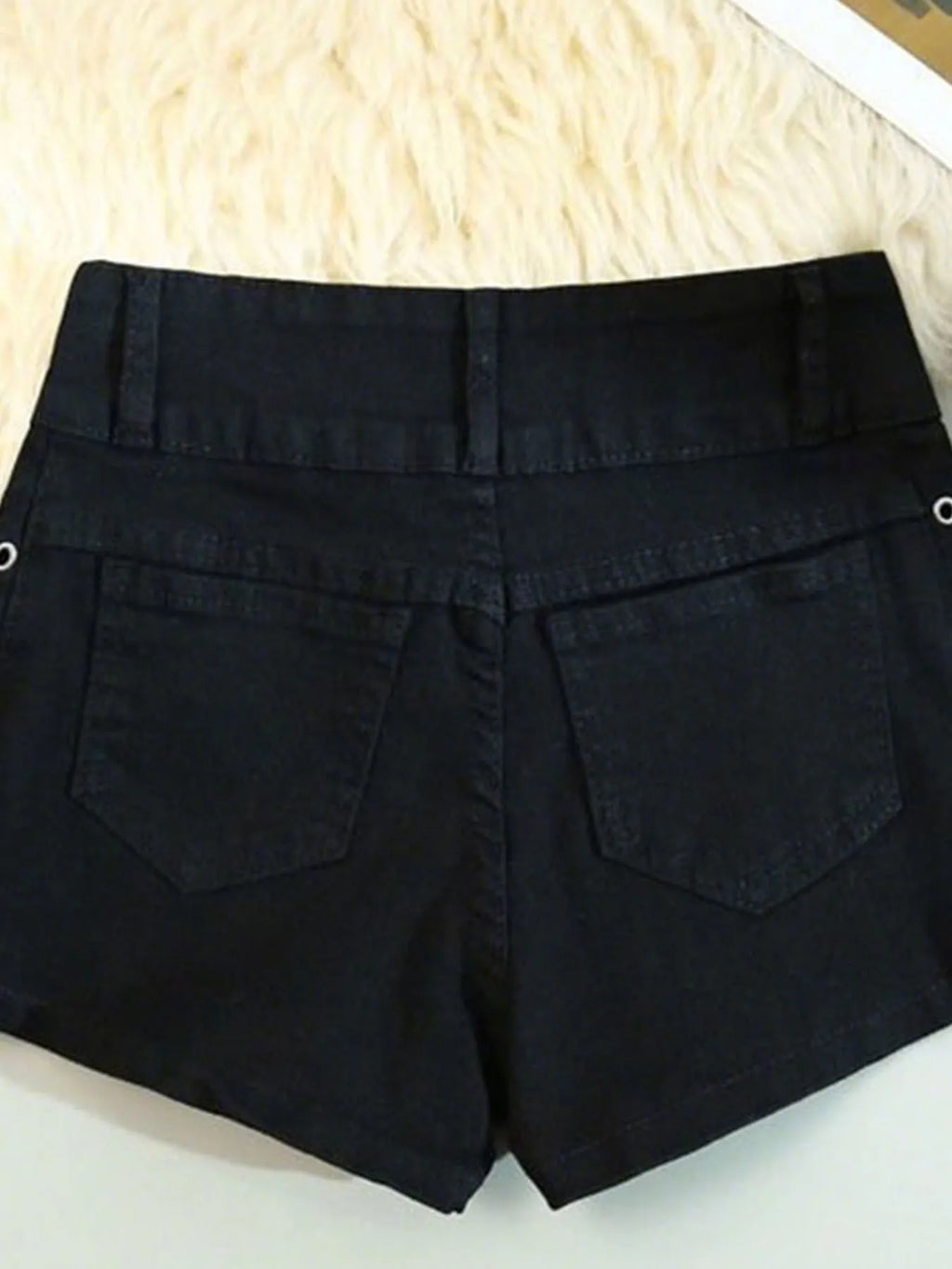 Women's Lace-Up Skinny Shorts