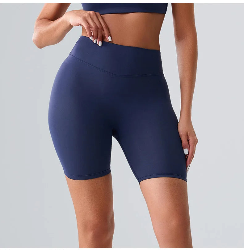 High-Waist Yoga Cycling Shorts