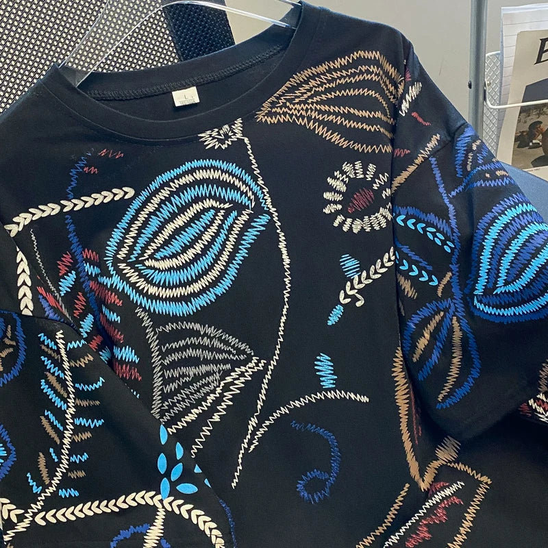 Women's Loose Cotton Graphic T-Shirt