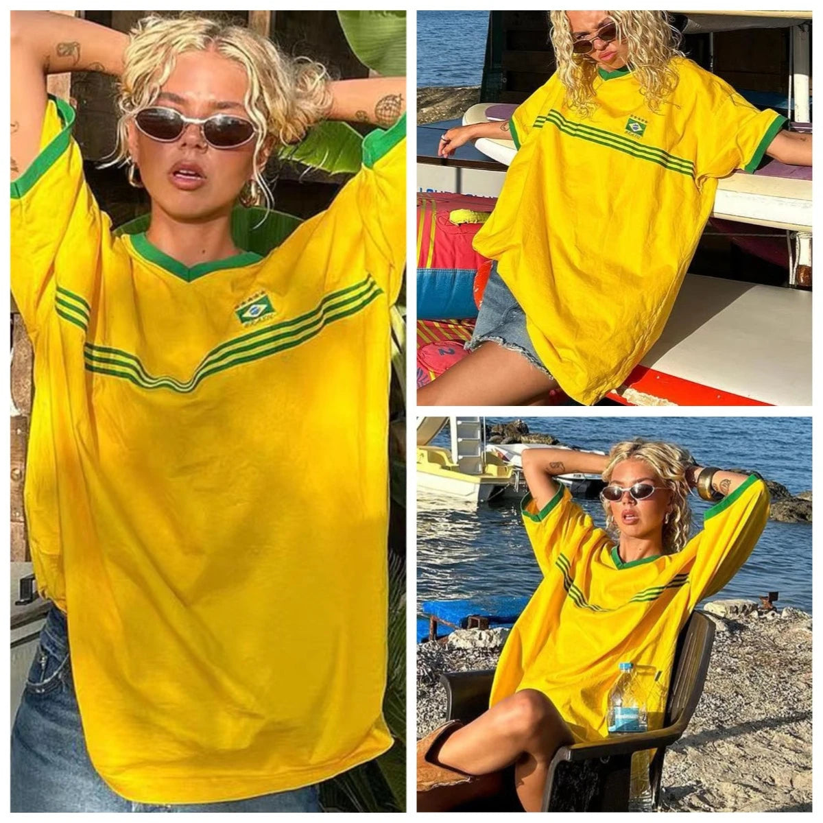 Brazil Retro Graphic Crop Top