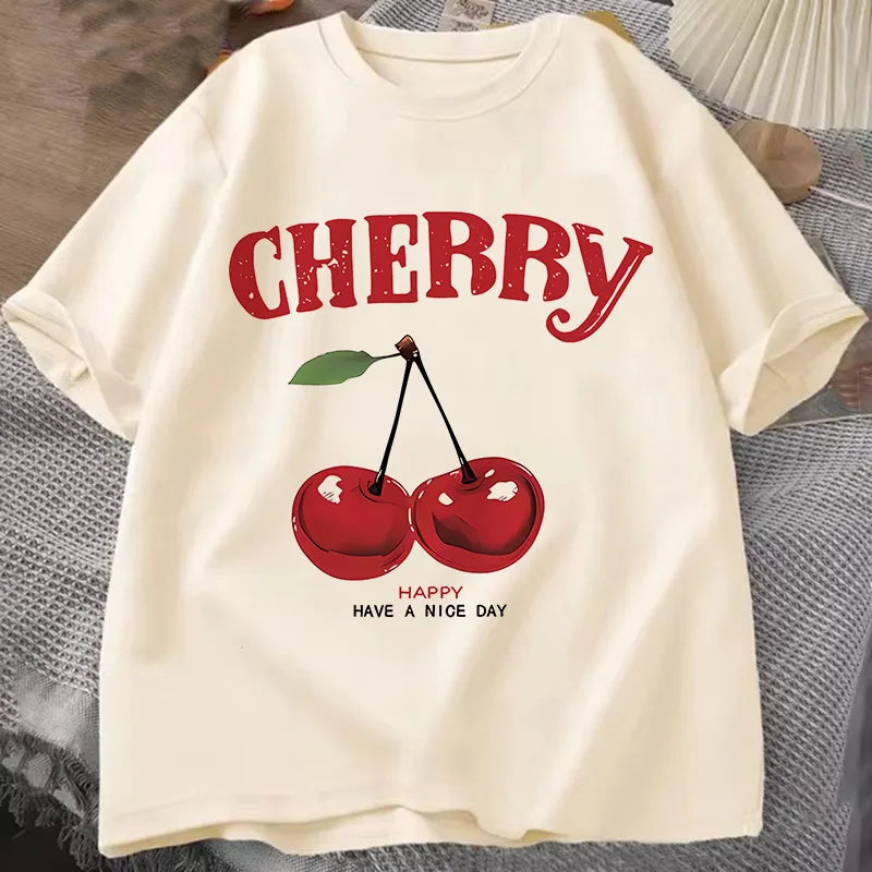 Cherry Print Summer T-Shirt