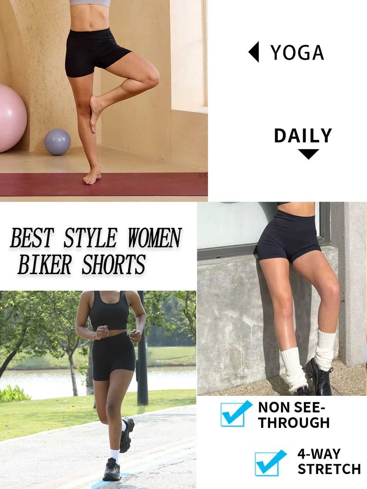 Women's High-Waist Biker Shorts