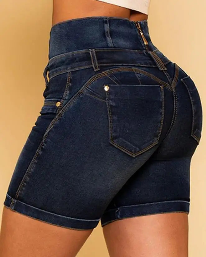 Women's High-Waist Denim Shorts
