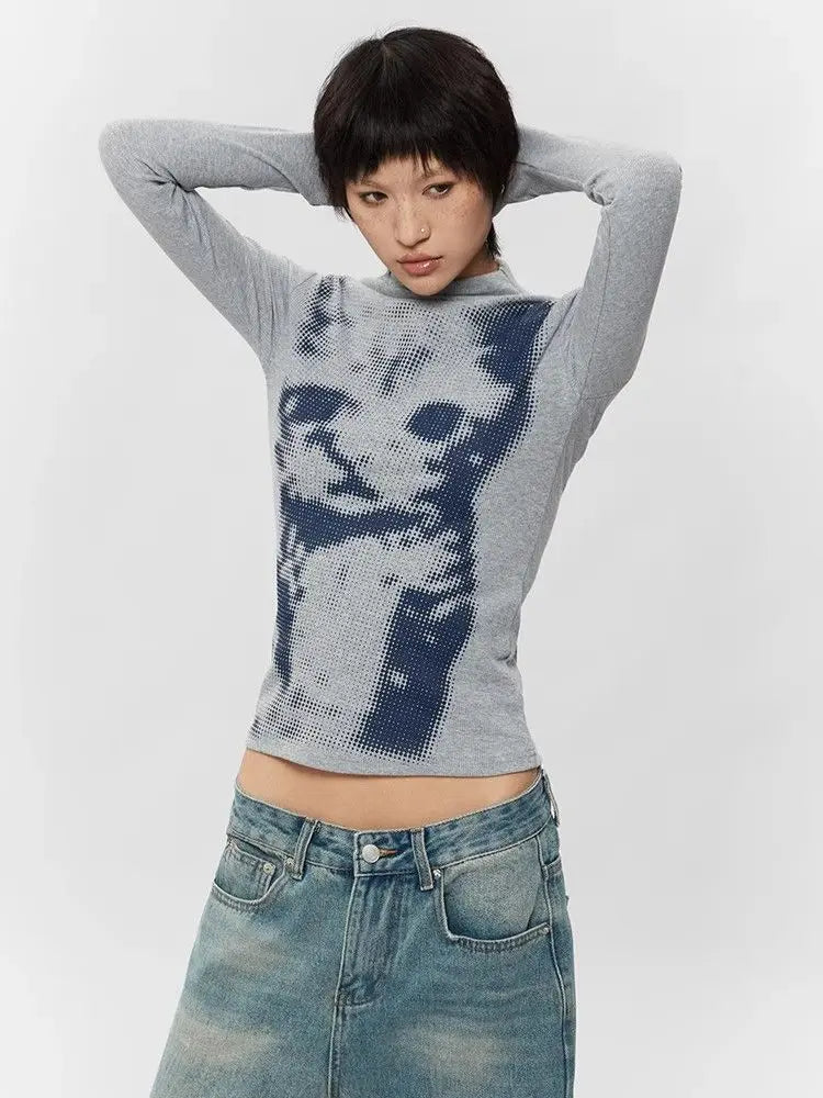 Women's Cat Graphic Long Sleeve Tee