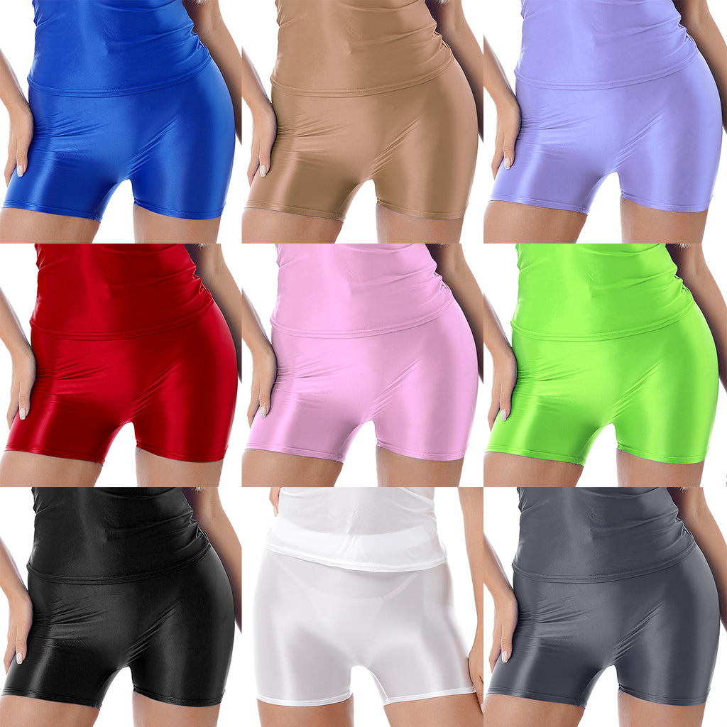Glossy Seamless Biker Shorts