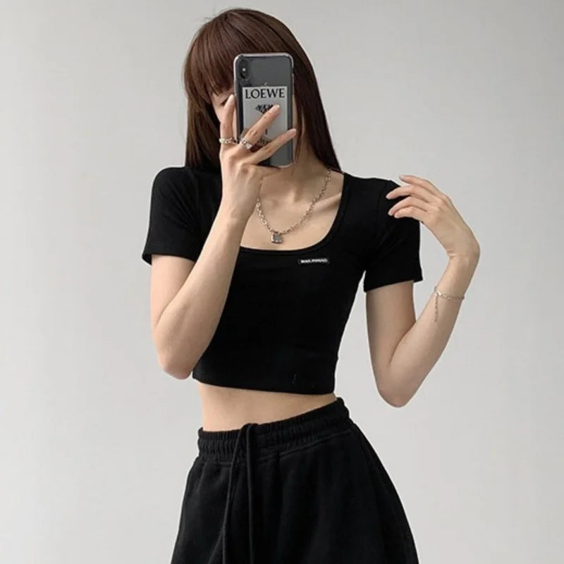 Women's Casual Crop Top T-Shirt
