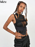 Y2K Mesh Biker Shorts Top