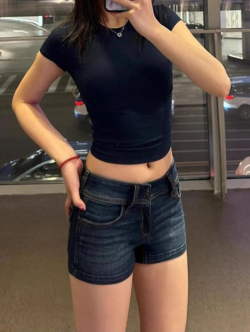 Women's Low-Waist Denim Shorts
