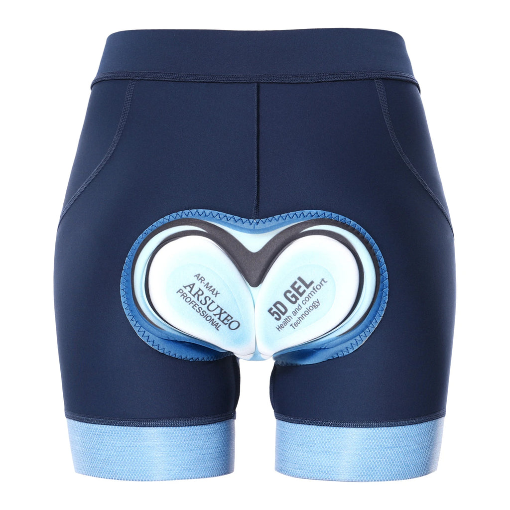 Women's High Waist Padded Bike Shorts