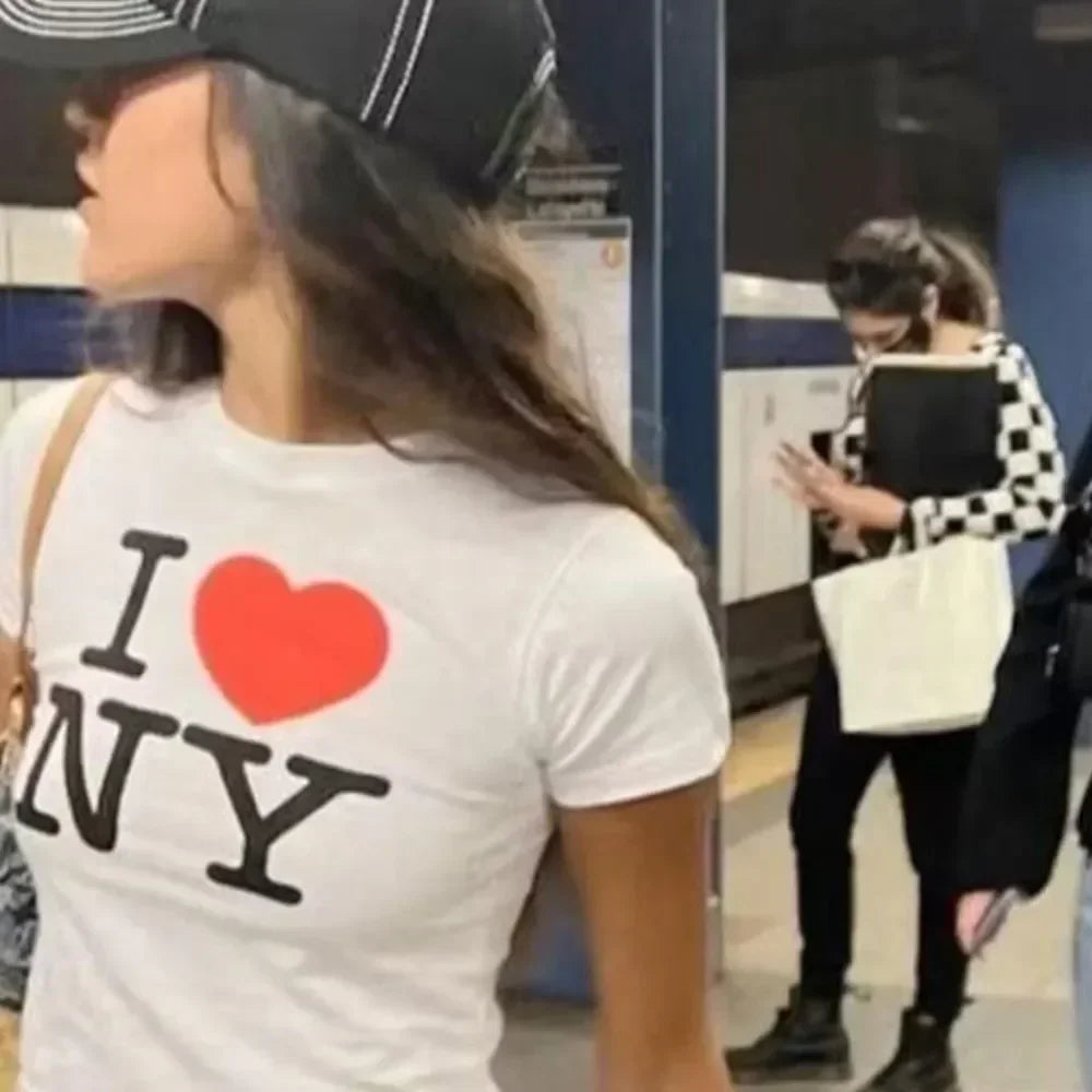 I Love NY Y2K Crop Top