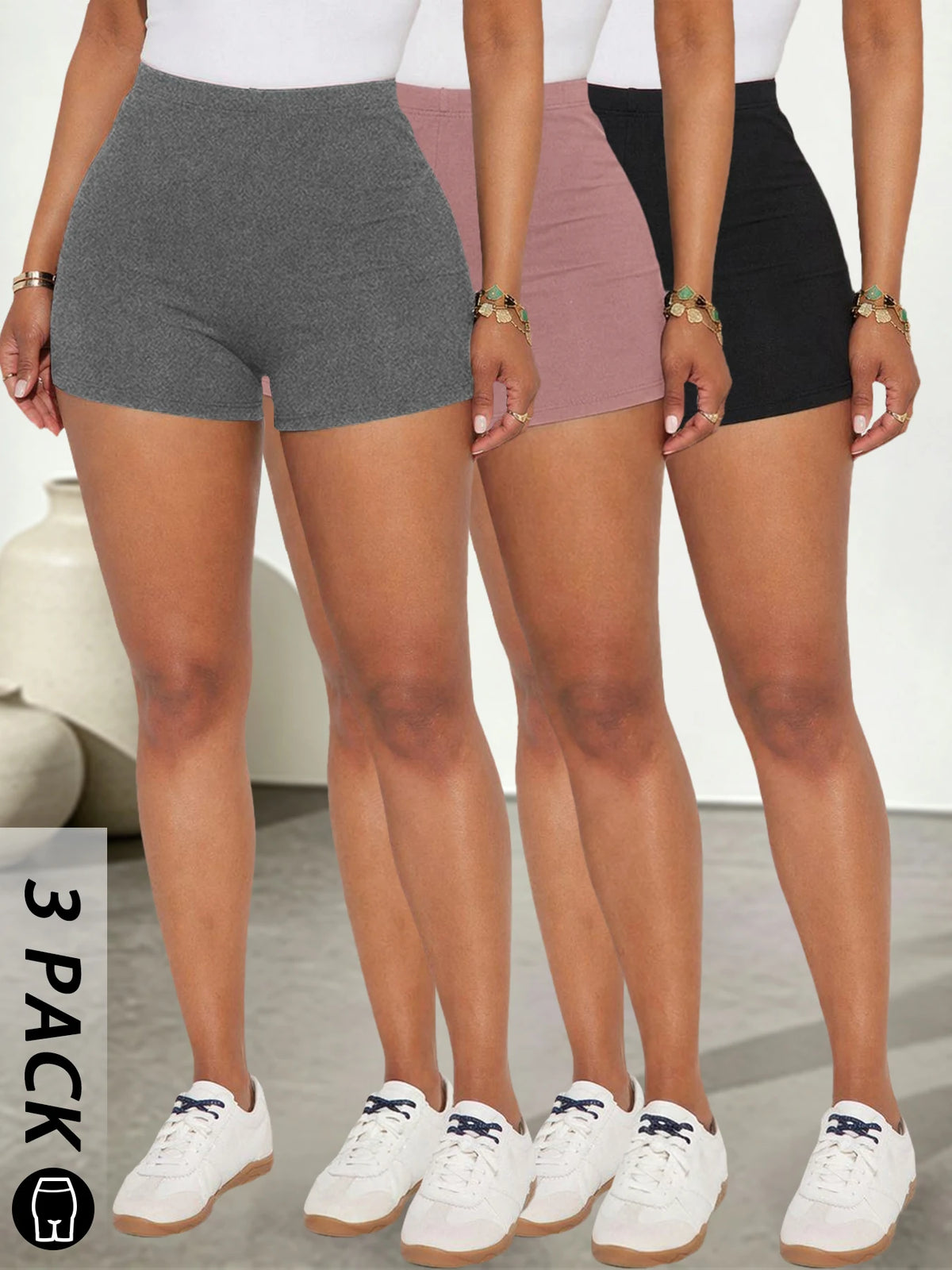 Women's Biker Shorts 3-Pack