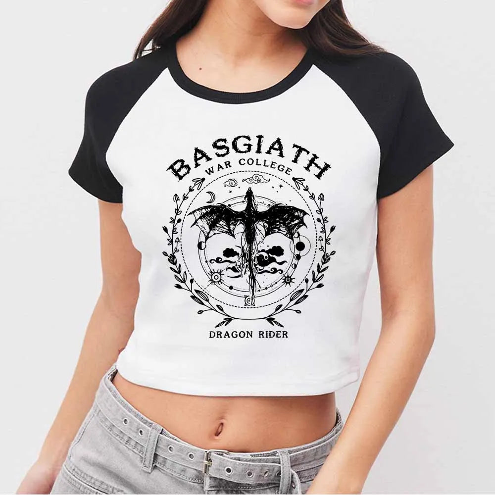 Retro Graphic Print Crop Top