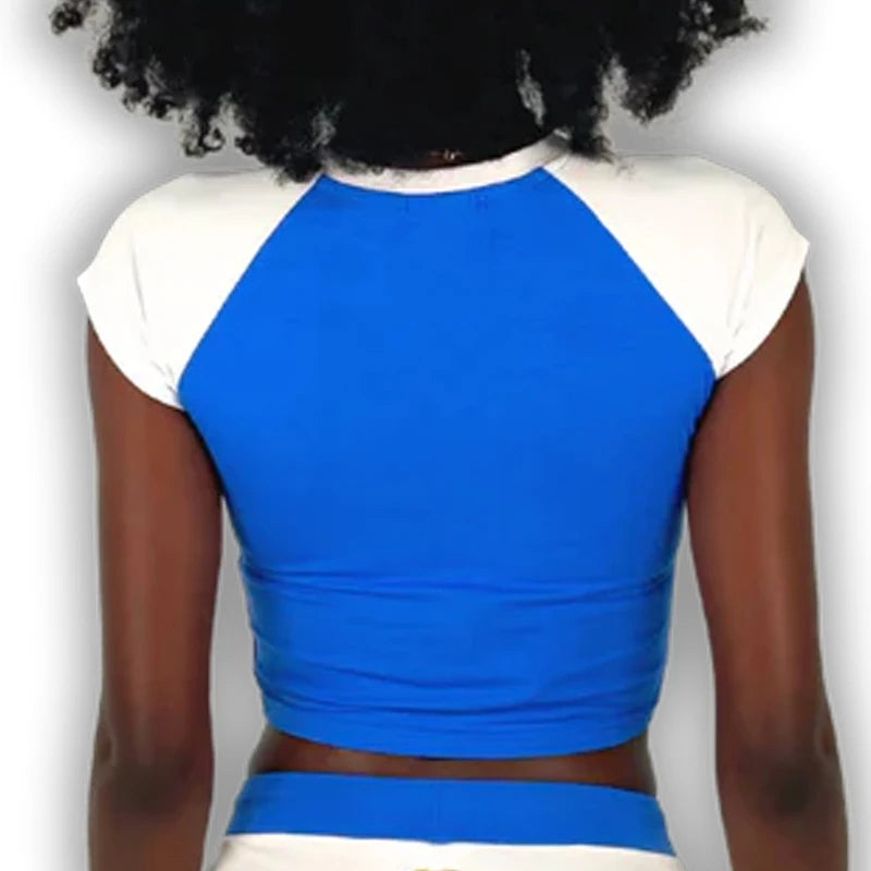 Graphic Embroidery Crop Top