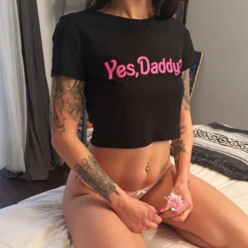 Daddy Graphic Crop Top