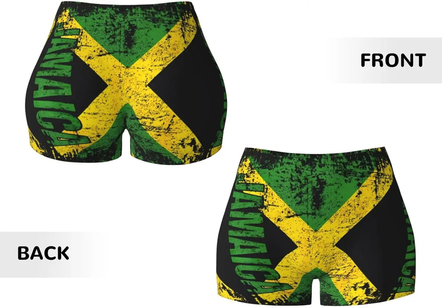 Jamaican High Waist Biker Shorts