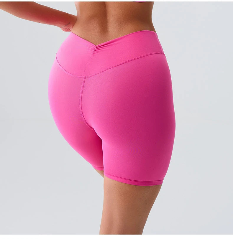 High-Waist Yoga Cycling Shorts