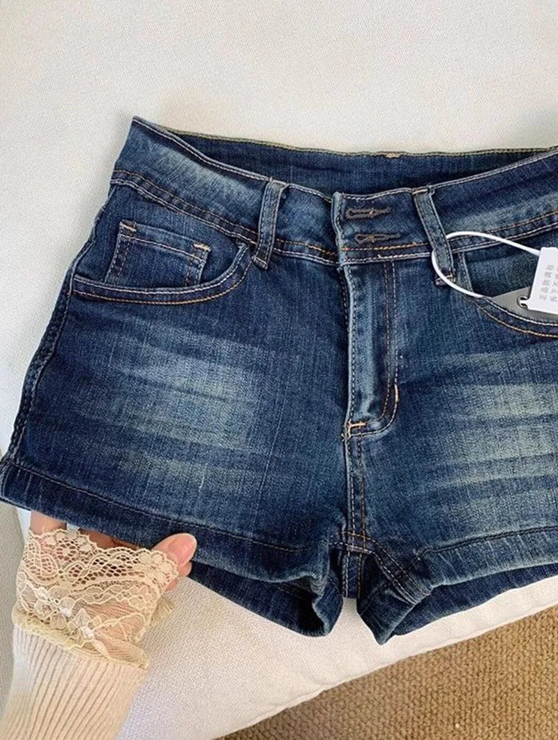 Women's Low-Waist Denim Shorts