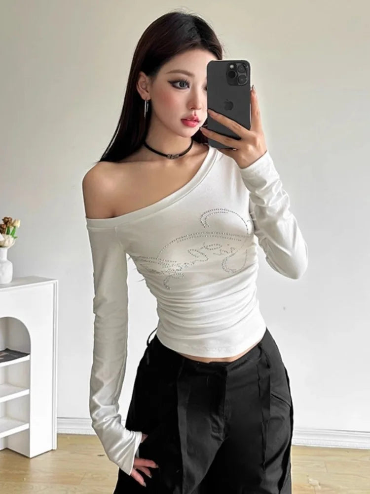 Women's Long Sleeve Crop Top