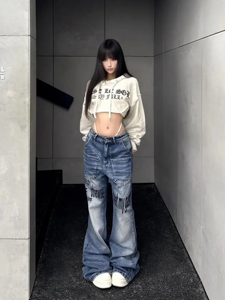 Women's Y2K Graphic Hooded T-Shirt