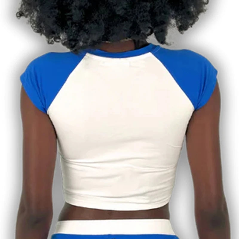 Graphic Embroidery Crop Top