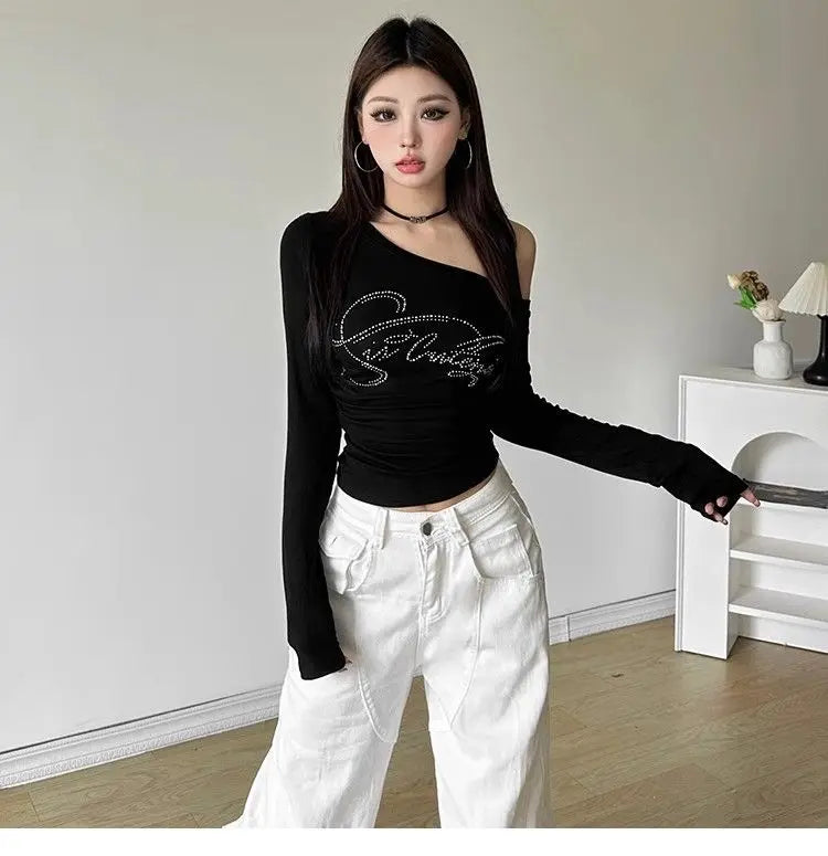 Women's Long Sleeve Crop Top