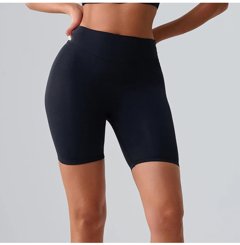 High-Waist Yoga Cycling Shorts