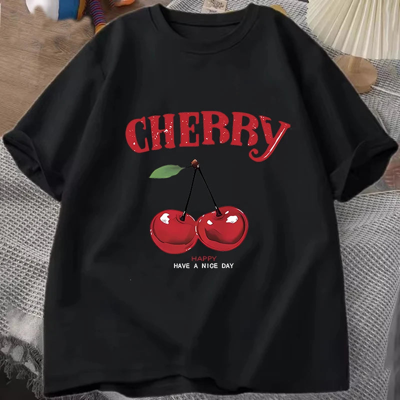 Cherry Print Summer T-Shirt