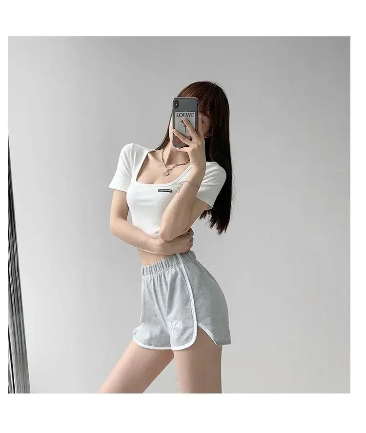Women's Casual Crop Top T-Shirt
