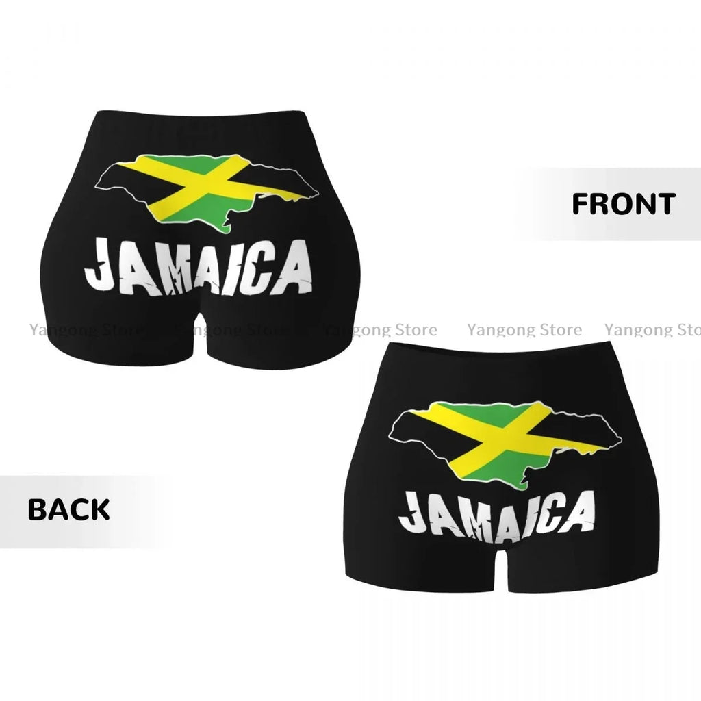 Women's Jamaica Map Yoga Shorts