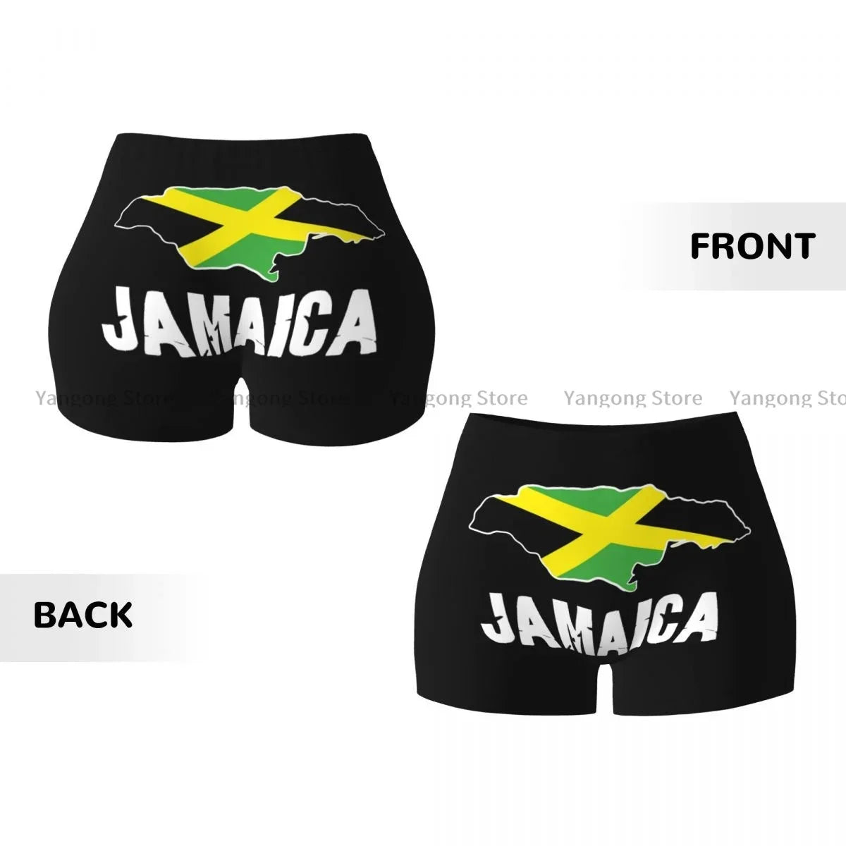 Women's Jamaica Map Yoga Shorts