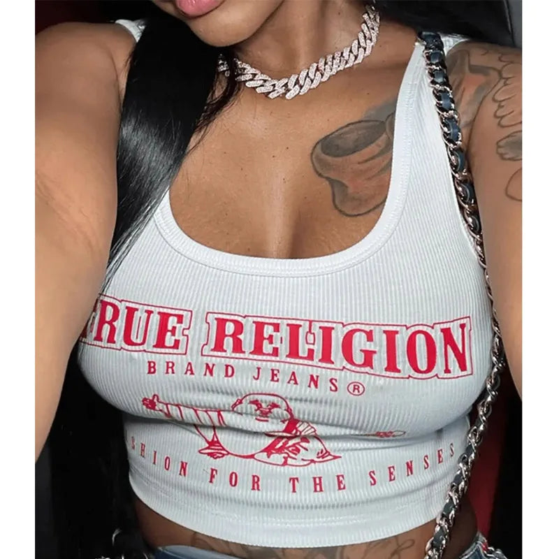Women's Y2K Cropped Graphic Tank