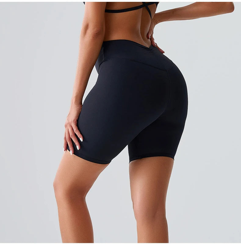 High-Waist Yoga Cycling Shorts