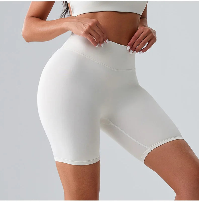 High-Waist Yoga Cycling Shorts