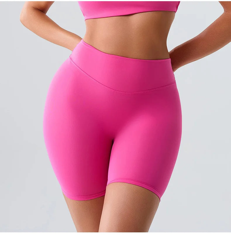 High-Waist Yoga Cycling Shorts