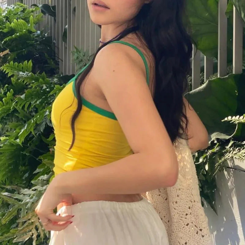 Brasil Graphic Y2K Crop Top